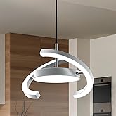 FIMEI LED Saturn Pendant Lights, 3000-6000K Dimmable Adjustable Hanging Chandelier Saturn Ring Design for Dining Room Kitchen