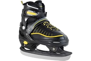 CCUNSZI Ice Skates,Hockey Skates with Adjustable 4 Sizes,Soft Padding and Reinforced Ankle Support for Boys Girls Youth Men Women and Beginners