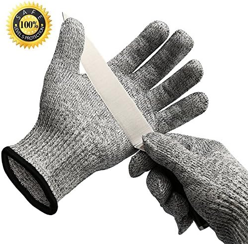Fatmingo Cut Resistant Gloves, High Performance Level 5 Protection Food Grade Kitchen Glove for Hand Safety Cutting, Slicing, Chopping, Yard-Work, 1 Pair Small
