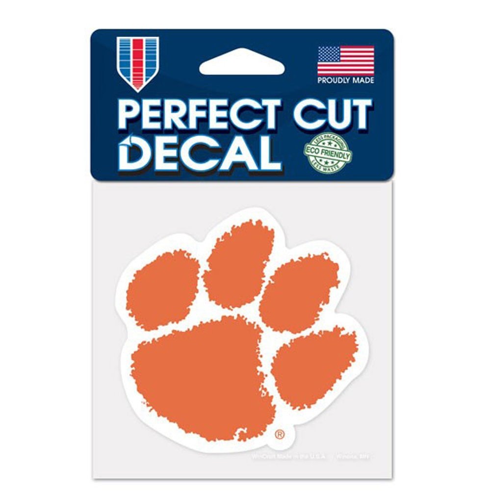 WinCraft NCAA Clemson University Perfect Cut Color Decal 4 x 4