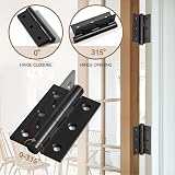 Bwintech 2 Pairs 75 x 50 x 2.0mm Matt Black Steel Fireproof Door Hinges view 4