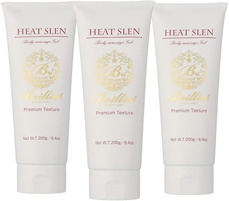 Amazon ホットジェル マッサージジェル エステサロン監修 マッサージクリーム 全身 お腹 腕 太もも 足にも使用可能 0g 3本 日本製 ヒアルロン酸 8つの天然成分を配合した温感ジェル ヒートスレン ジェル Brilliet ブリリエット Brilliet ブリリエット