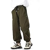MINI PANDA Boys Stretch Pull On Jogger Pants,Twill Chino Pants for Kids