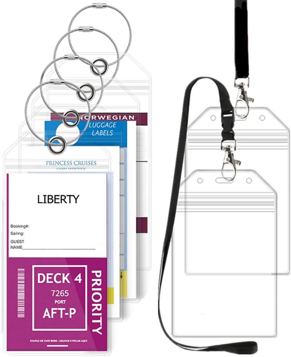 12 Pcs Cruise Luggage Tags Holders Luggage Etag Set Waterproof with