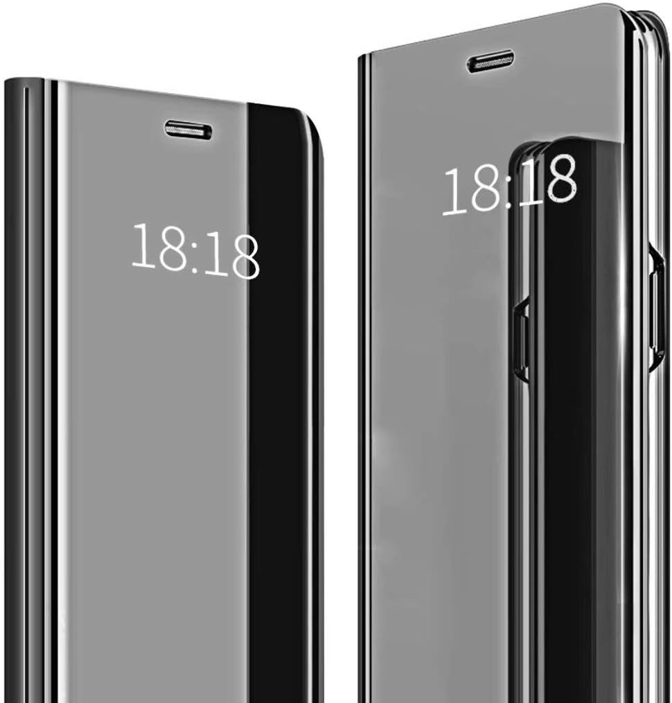 HUUH mirror phone case is compatible with the vivo Y9s,a electroplating box.Made synthetic PU and electroplated PC.Unique look is more attractive(black)