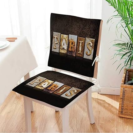 Amazon Com Miki Home 2 Piece Set Chair Seat Pads The Word