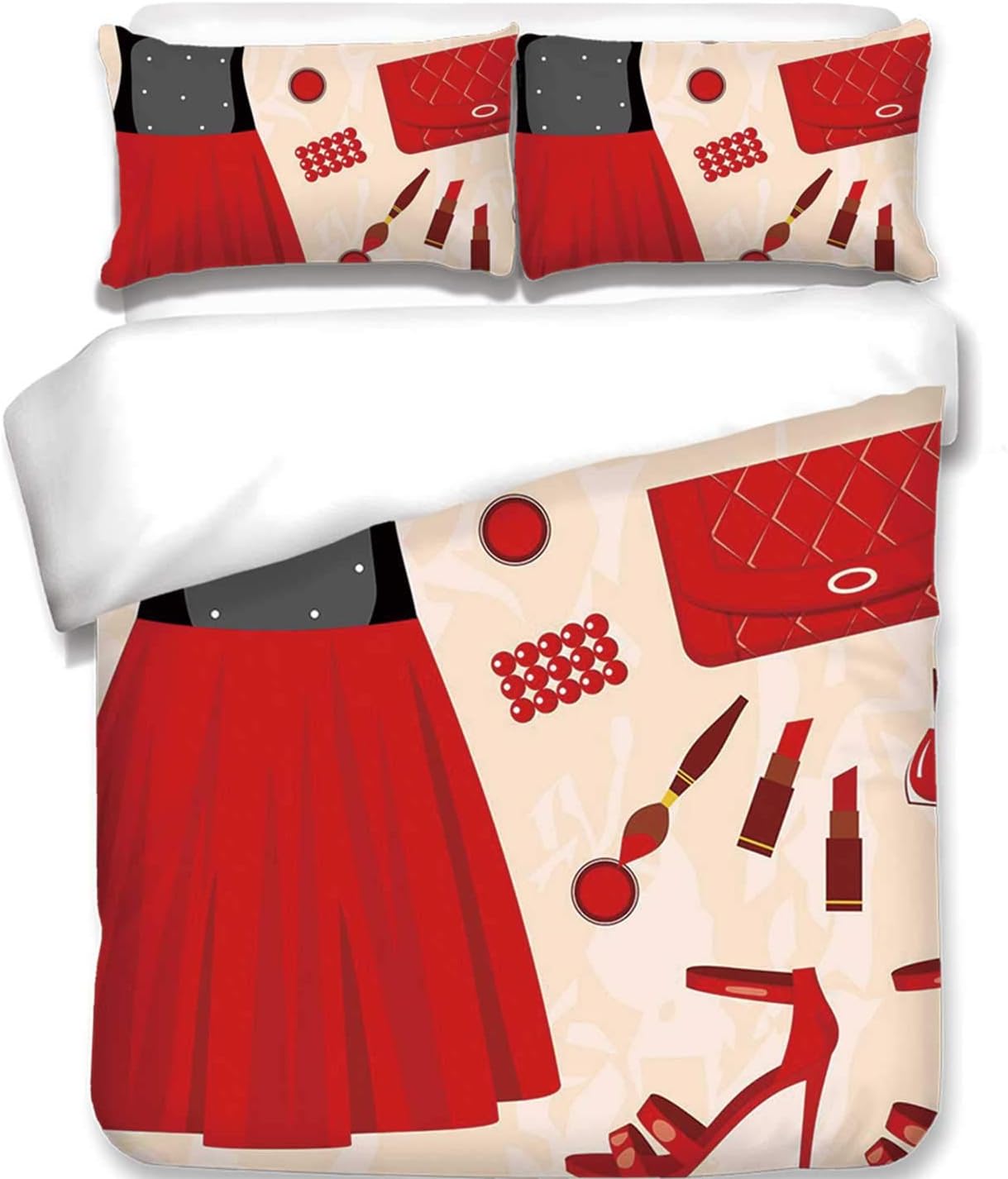 Best Feminine High Heels Makeup Bedding Sets/Duvet Covers