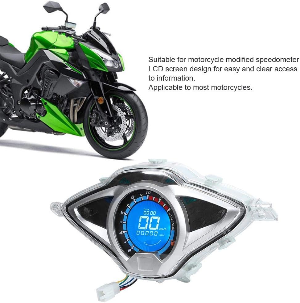 r/min 014000 Meter,Universal Motorcycle 12V Acouto LCD