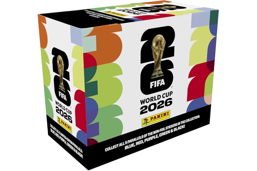 2026 Panini FIFA World Cup Sticker Box – 25 Sticker Packs – Includes Amazon Parallel Inserts – Official Tournament Collection