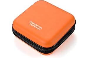 LIOVODE DVD Case, EVA CD Case Holder Storage Organizer Portable Protective DVD Wallet Holder for Car