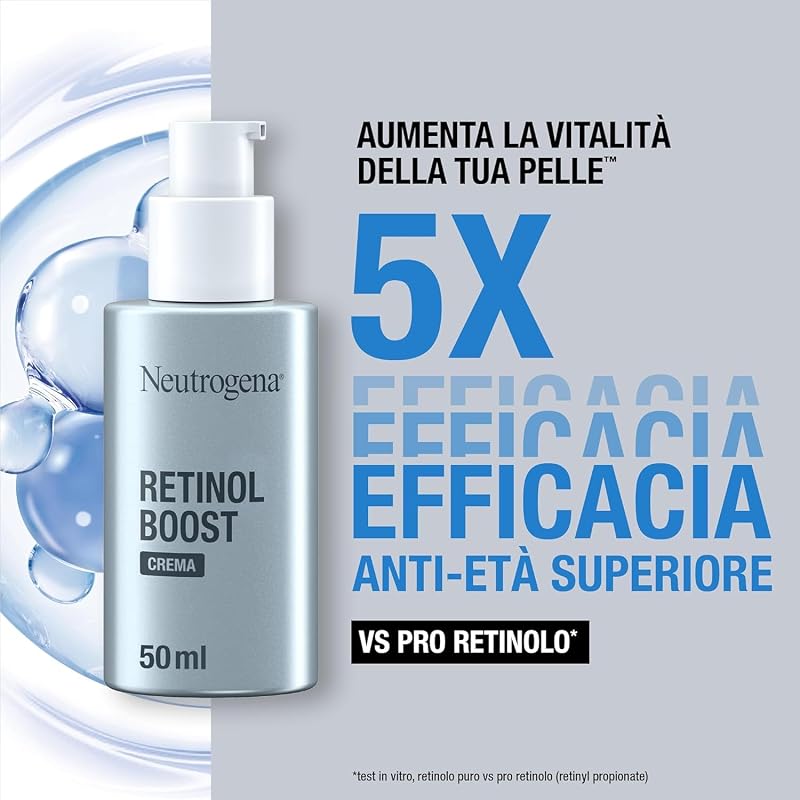 Retinol Boost Crema Viso Antirughe con Retinolo Puro, 50 ml