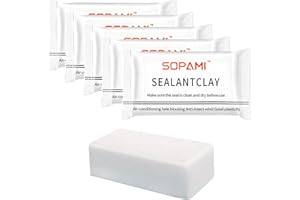 SOPAMI 10-Pack White Waterproof Sealant Putty - Quick Mending Mud & Duct Seal Clay for Wall Hole Repair, Drain Pipe Connection, Air Conditioning Vents & Cracks