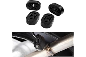 Fogfar 4 PCS Car Exhaust Pipe Support Bracket, Muffler Suspension Ring, Rubber Exhaust Hanger, High-density Tailpipe Damping Hanger (Black)
