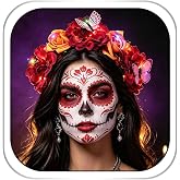 Aiosy Light Up Rose Flower Headbands Mexican Day of The Dead Floral Crown Headband Halloween Costume Headpiece for Women