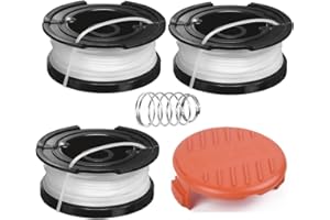 Odashen String Trimmer Spool Line Replacement Kit for Black & Decker ST6600 ST7000 ST7200 ST4525 ST7500 ST7700 STC1820/PC, Part NO.AF-100-3ZP, 3 Spool Line,1 Spool Cover, 1 Spool Spring