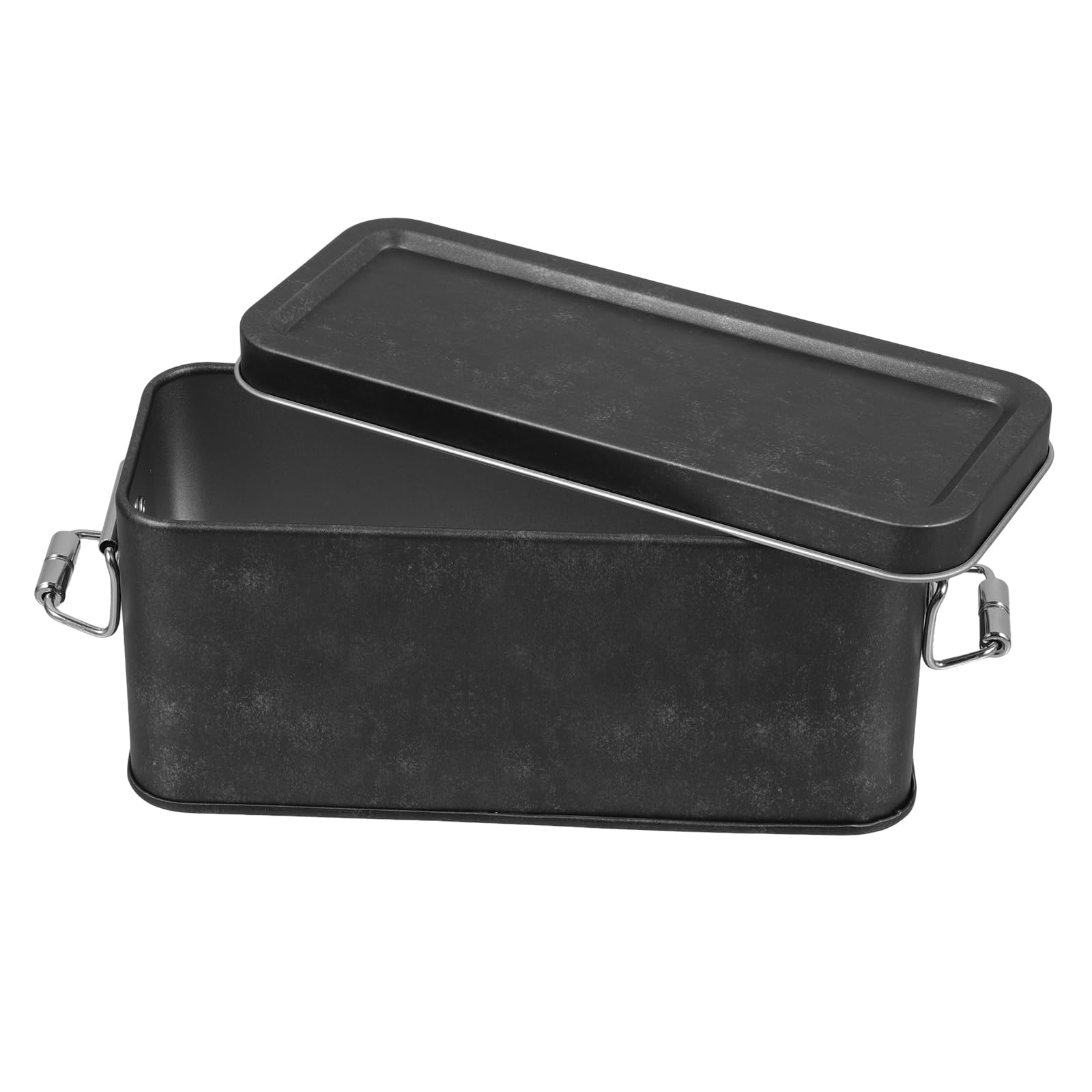 Healeved Retro Tinplate Storage Box with Lid 5.91X2.56X2.36In Multi-Use Biscuit Cookie Container Candy Case for Wedding Favors and Home Storage
