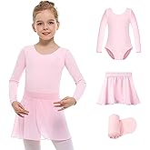 Stelle Girls Ballet Leotards Toddler Dance Outfit Combo with Pull on Skirt and Tights (Toddler/Little Kid/Big Kid)