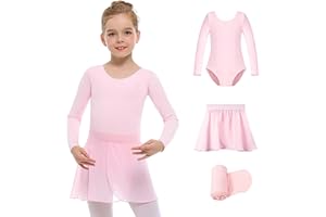Stelle Girls Ballet Leotards Toddler Dance Outfit Combo with Pull on Skirt and Tights (Toddler/Little Kid/Big Kid)