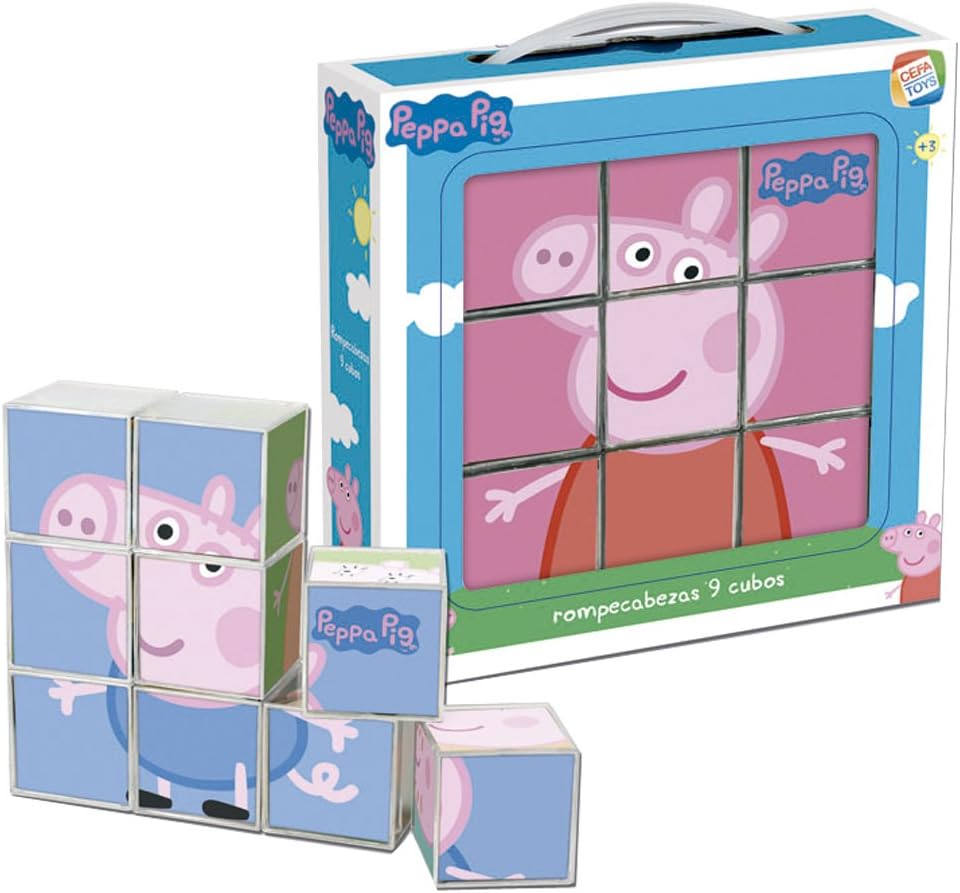 Cefa Toys Peppa Pig Puzzle, 9 Cubes 88233
