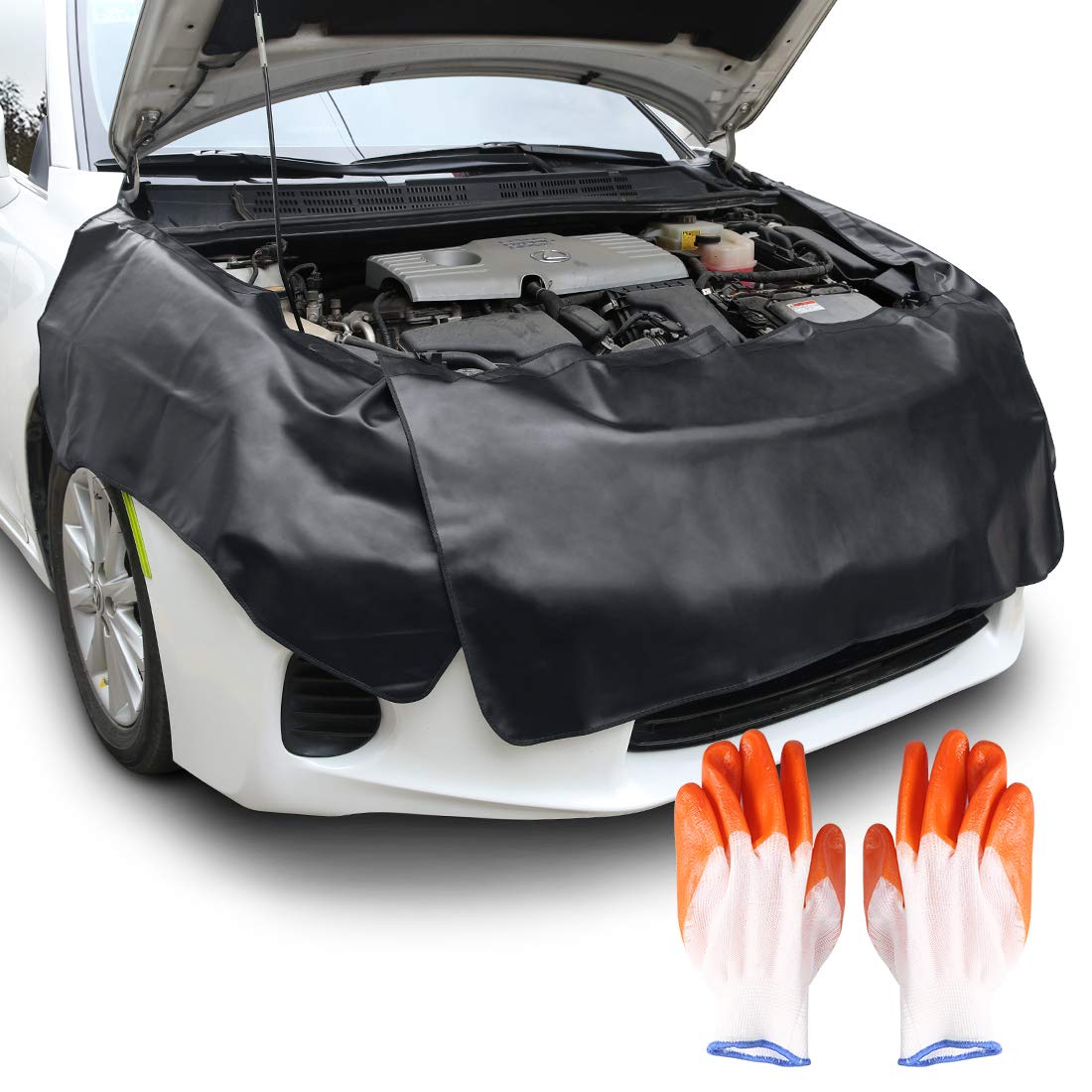 SUPAREE Mechanic Fender Cover Pad Protective Mat with Hooks