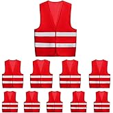 10 Pack Mount Marter Safety Reflective Vest for Outdoor Operator and Sportsmen