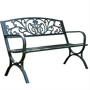 Banco de Parque de 3 plazas, Banco de Exterior, terraza de Hierro