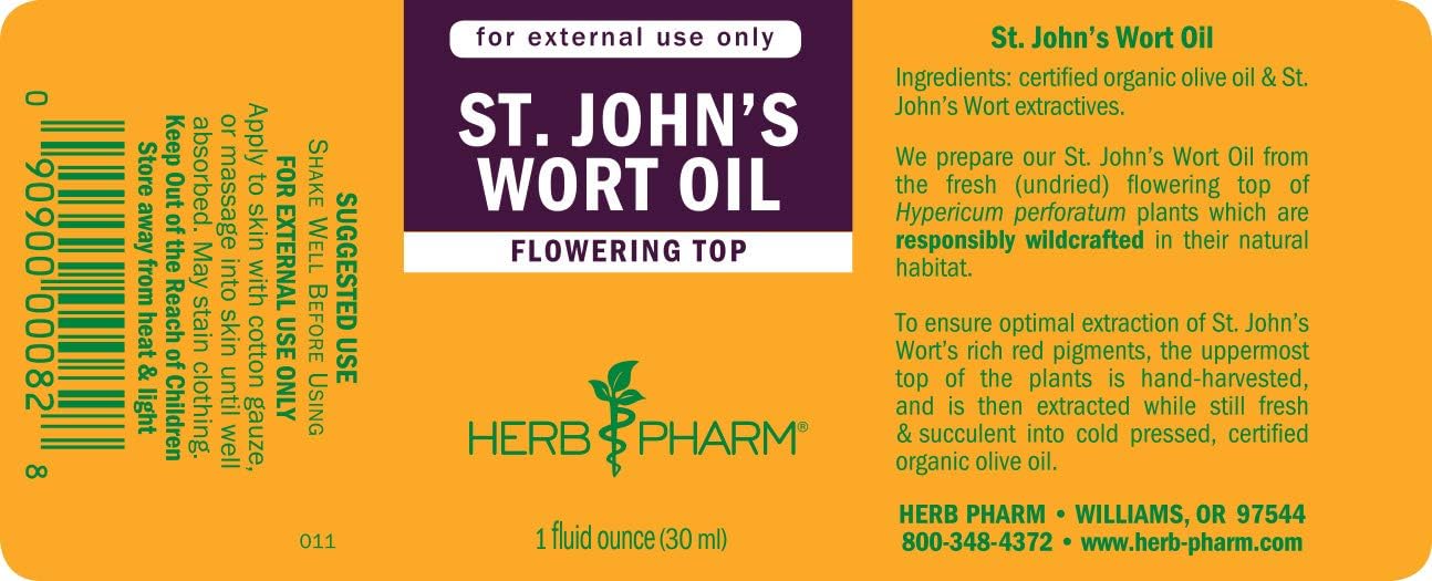 Herb Pharm St. John's Wort Topical Oil - 1 Ounce: Health & Personal Care