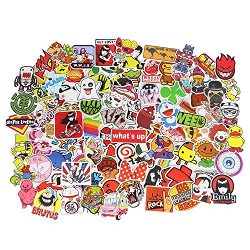 Upgraded Random Sticker 50-200pcs Music Film Vinyl, Laptop Skateboard Guitar Luggage Stickers, Car Motor Bicycle Stickers (A, 100 pcs) - Thumbnail 3