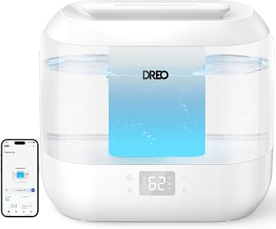 DREO 4L Smart Humidifier for Bedroom Kids Quiet 28dB Top Fill App Voice