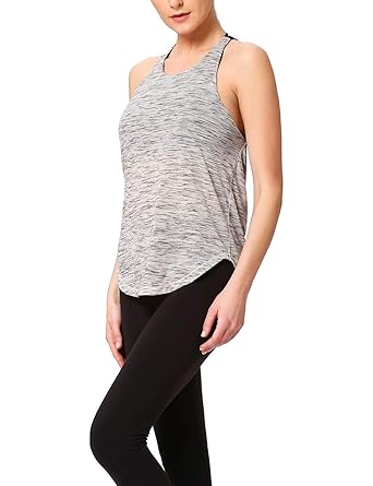 TAAMBAB Mujer Camisa Yoga con Espalda Abierta Top ...