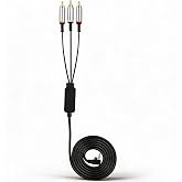 1.5M Streamlined PS Game AV Wire Component TV Cord AV Cable AV Cable Audio Video Cord Video Adapter Cord Video Cable TV Cable, Component Replacement Cable for psp2000 3000