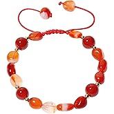 Lightock Reiki Tumbled Stones Beaded Bracelets Spiritual Irregular Crystals Stretch Bracelets for Women Protection Good Luck Jewelry Gifts