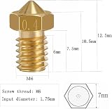 XINKYD 3D Printer Nozzle 0.4mm Brass V6 Hotend for 1.75mm Filament Prusa view 4