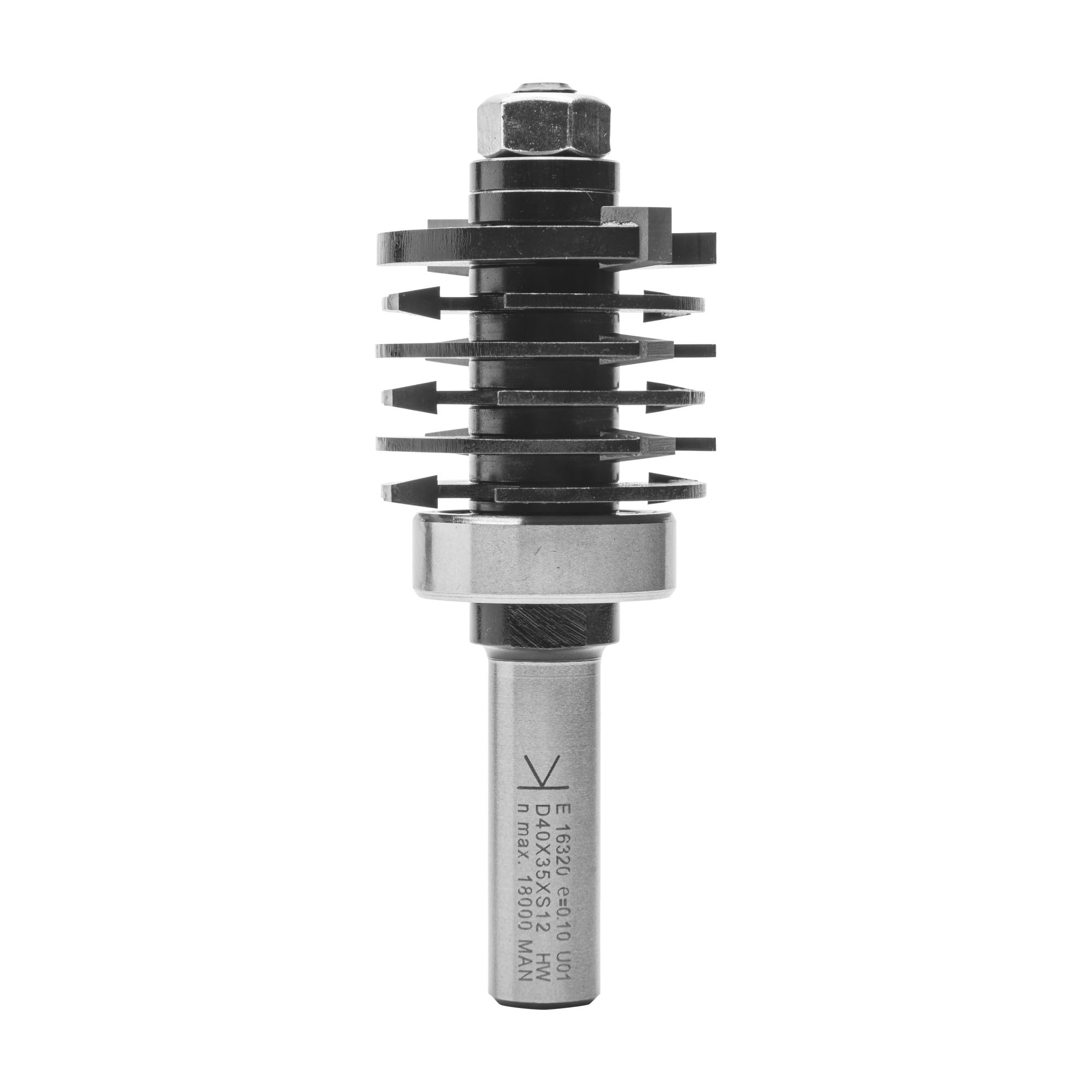 ENT 16320 Finger Joint Cutter TC Shank (S) 12 mm, Diameter (D) 40 mm, NL 40 mm, T 6 mm, SL 32 mm, GL 96 mm