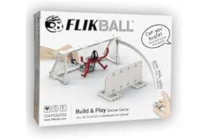 FLIKBALL Tabletop Soccer Game – Penalty Kick & Free Kick with Mechanical Goalie, Score App, Soccer Toy Gift for Boys Ages 8+