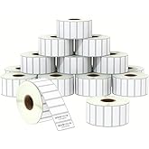 BETCKEY - 1.5" x 0.5" (38 mm x 13 mm) File Folder & Address Labels Compatible with Zebra & Rollo Label Printer,Premium Adhesive & Perforated [16 Rolls, 37600 Labels]