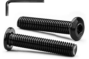 M5 x 35mm Flat Head Hex Socket Cap Screws Furniture Bolts, Stainless Steel 18-8 (304), Black Oxide, Countersunk Connector Scr