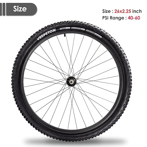 Mountain Bike Tires Pair - 27.5x2.25", 60 TPI, Kevlar Foldable, For 26/27.5/29" Wheels, Pack Of 2