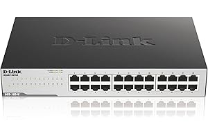 D-Link 24-Port Gigabit Unmanaged Desktop/Rackmount Switch, Rugged Metal Chassis, Fanless, Plug & Play, IEEE 802.3az Energy Ef