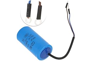 CD60 Run Capacitor 400uF 250V AC 50/60Hz for Air Conditioner Compressor and HVAC Blower Motor with Wire Lead, Blue