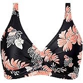 Aqua Eve Women Full Coverage Bikini Top No Bottom Push up Swimsuits Top Sport Bra Bathing Suits Tops