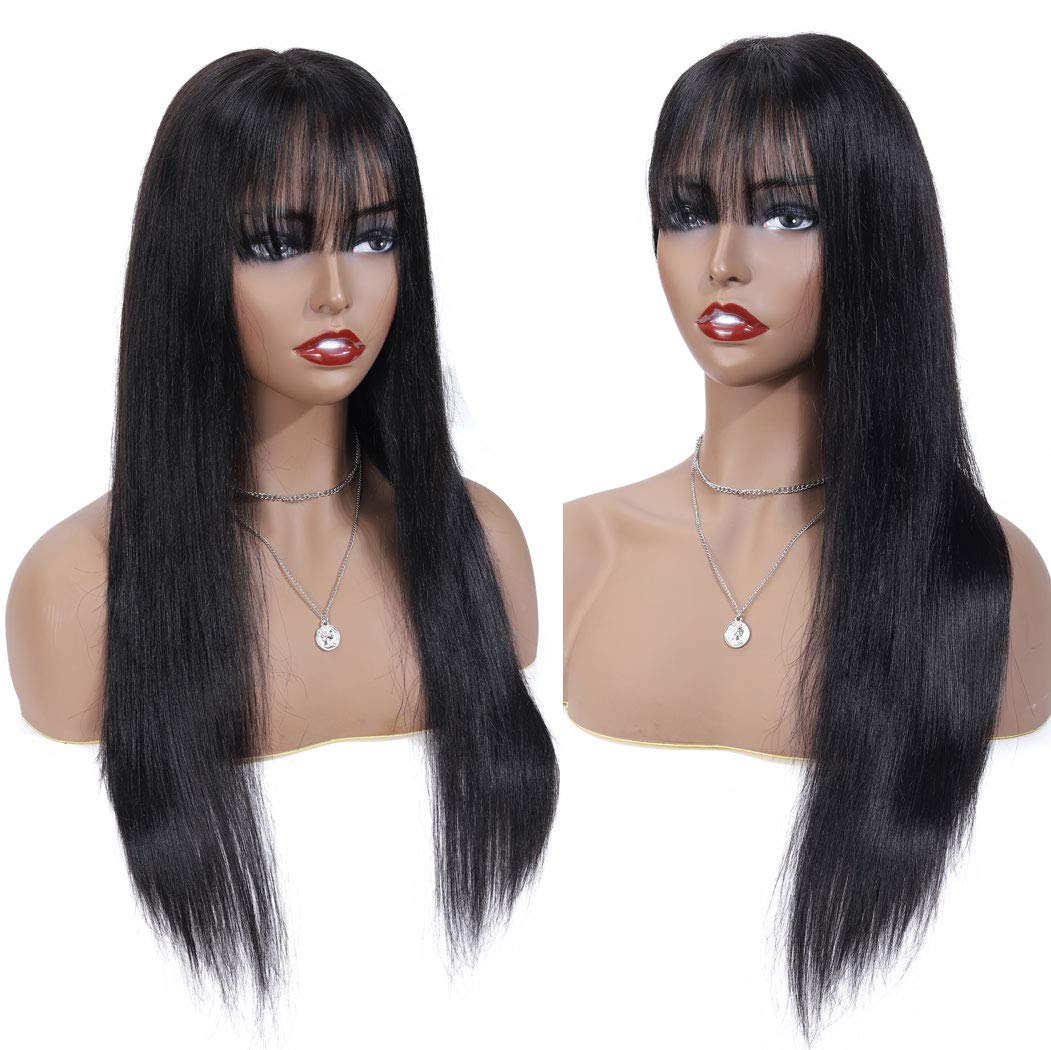 black wig with bangs