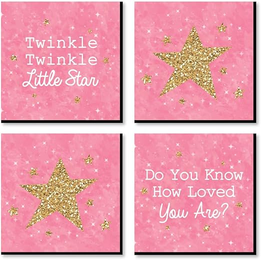 Amazon Com Big Dot Of Happiness Pink Twinkle Twinkle Little Star
