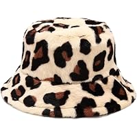 WETMT Furry Fur Bucket Hat for Women Colorful Alphabet  display picture 3