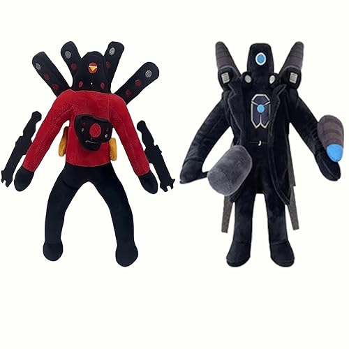 Zxhtwo 2 Pcs Skibidi Toilet Plush Toy,Cameraman Plush