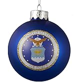 Kurt Adler Glass U.S. Air Force Ball Ornament, 80mm