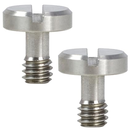 MENGS® 2 Stück SR-05 1/4' Schraube (Ø12mm x H15mm) mit Edelstahl Material für Stativ/Einbeinstativ/Schnellwechselplatte/Kamer