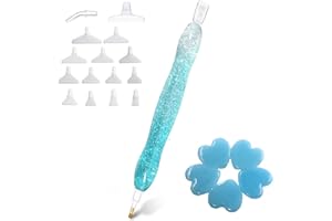 PRAISE V DO Diamond Art Painting Drill Bead Pen Accessories Tool Kit for Adult, 5D Diamond Painting Drill Pen Stylus Tips Placers Heads and Clay Shine Blue