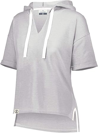 short sleeve white hoodie women's