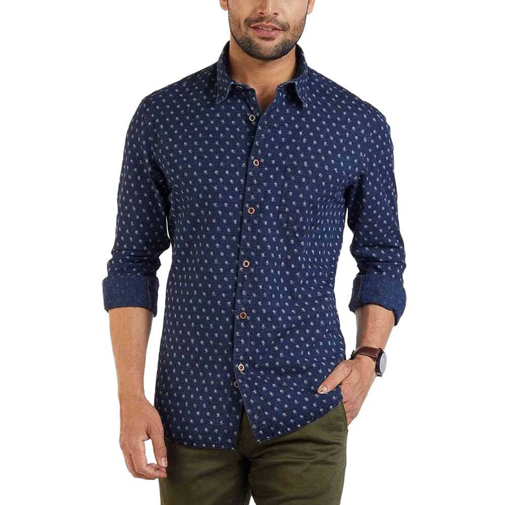 Buy Indian Terrain Printed Cotton Slim Fit Mens Casual Shirt